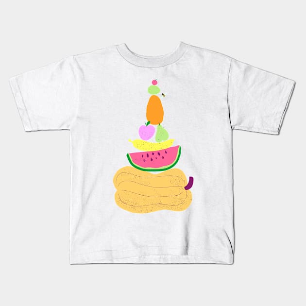 fruit stack Kids T-Shirt by anneamanda